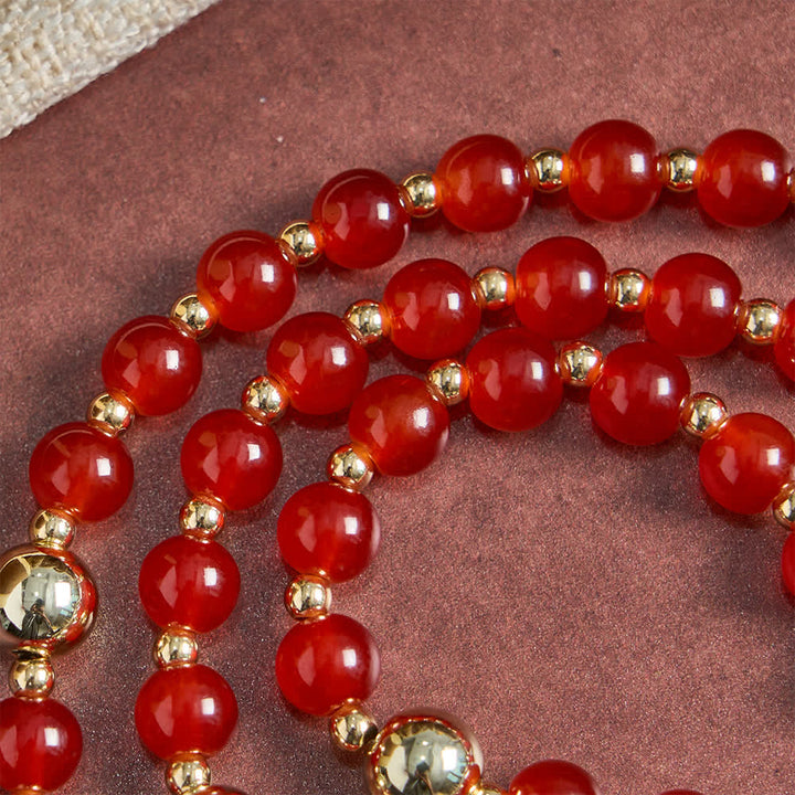 Christianartworkshop Divine Love Sacred Heart Rosary with Elegant Red Glass & Golden Crucifix - image 6