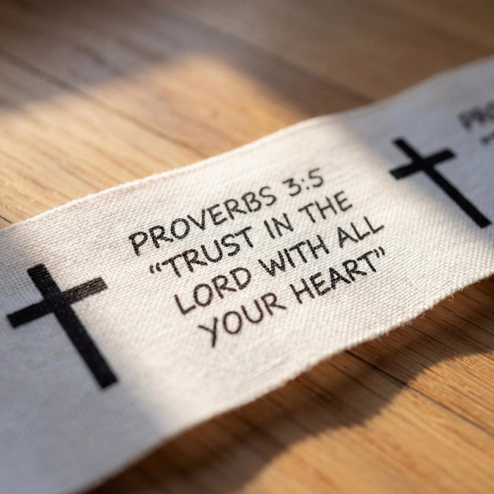 Christianartworkshop Proverbs 3:5 & PH 4:13 Bible Verse Athletic Tape: Cross Faith Wrist Support Wrap - Proverbs 3:5 - image 5