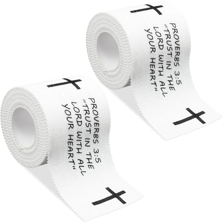 Christianartworkshop Proverbs 3:5 & PH 4:13 Bible Verse Athletic Tape: Cross Faith Wrist Support Wrap - image 7