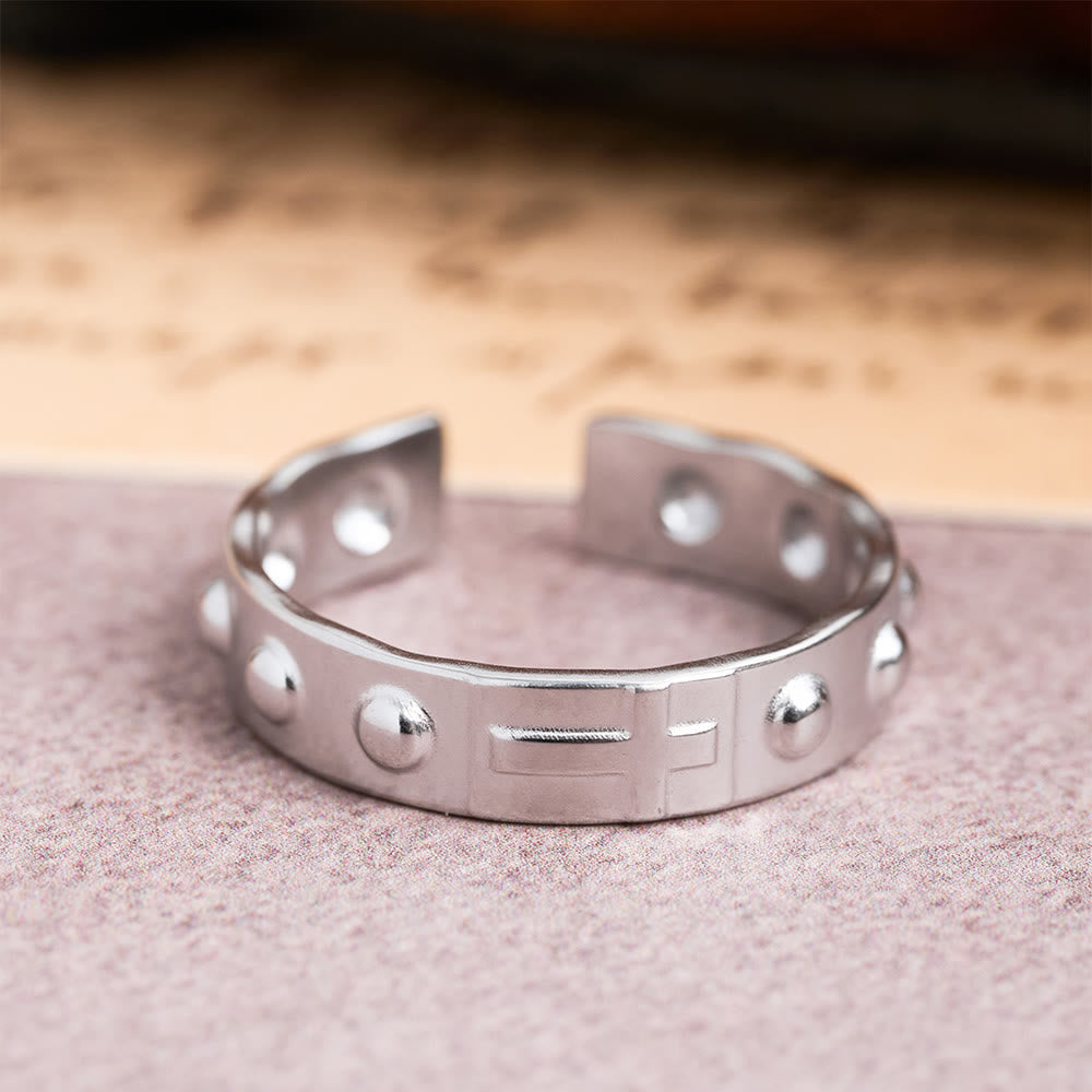 Christianartworkshop Minimalist Sacred Crucifix Adjustable Statement Ring: Emblem Of Grace, Hope And Quiet Devotion - Cross(Suitable for US sizes 6-10) - image 2