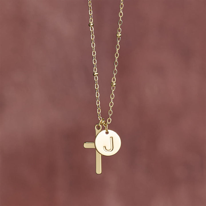 FREE Today: Initial Letter Disc & Cross Pendant Necklace: Timeless Symbol of Personal Faith - image 31