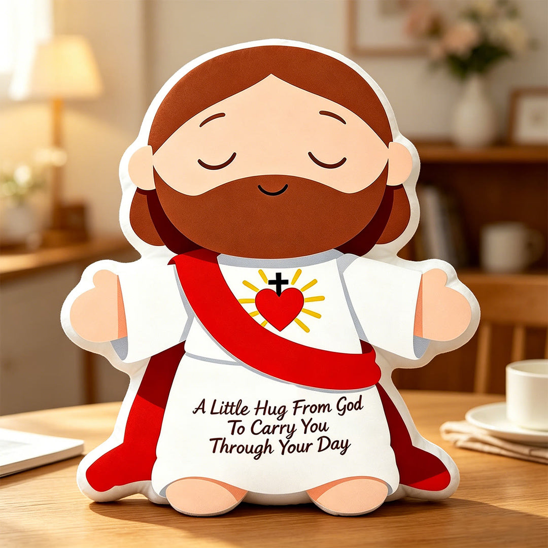 Christianartworkshop Sacred Heart Figure Hug Pillow: A Warm Divine Embrace Comfort Cushion - image 4
