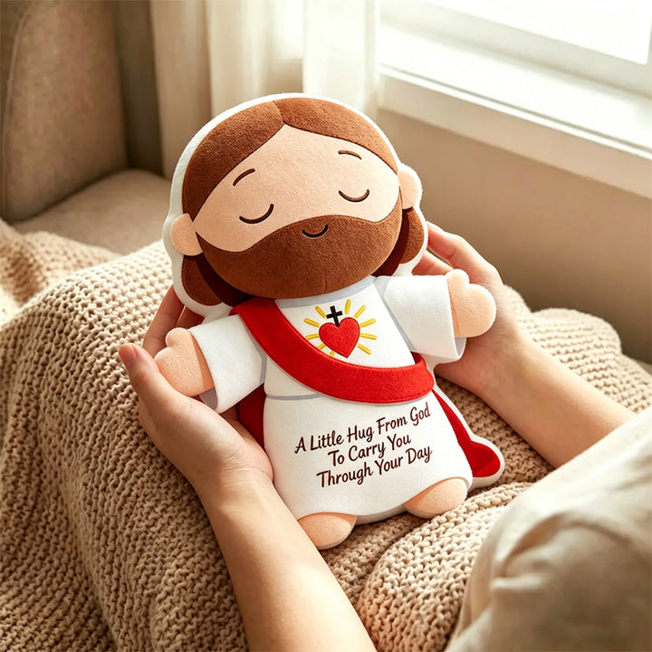Christianartworkshop Sacred Heart Figure Hug Pillow: A Warm Divine Embrace Comfort Cushion - image 1