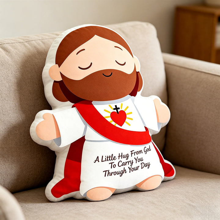Christianartworkshop Sacred Heart Figure Hug Pillow: A Warm Divine Embrace Comfort Cushion - 24" (60cm) - image 0