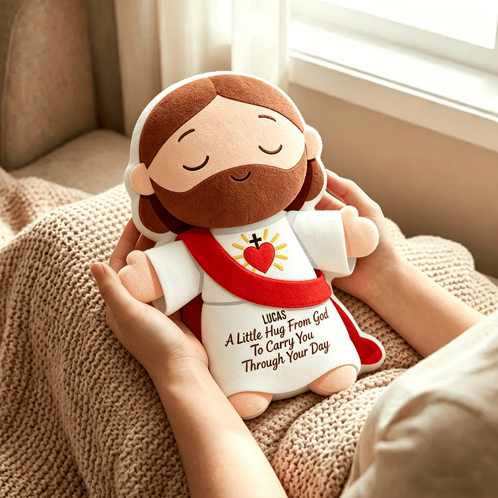Christianartworkshop Sacred Heart Figure Hug Pillow: A Warm Divine Embrace Comfort Cushion - image 5