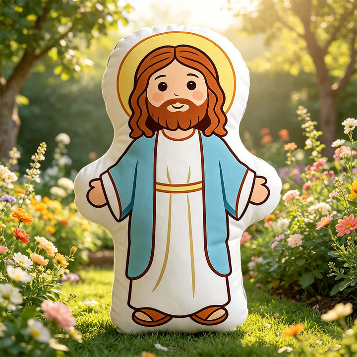 Christianartworkshop Halo Holy Figure Open Arms Character Pillow: Timeless Emblem Of Divine Warmth & Eternal Love - image 3