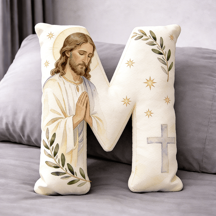 Christianartworkshop Letter Shaped Praying Jesus Cross Pillow: Emblem Of Devout Prayer And Timeless Faith - 24" (60cm) - M - image 12