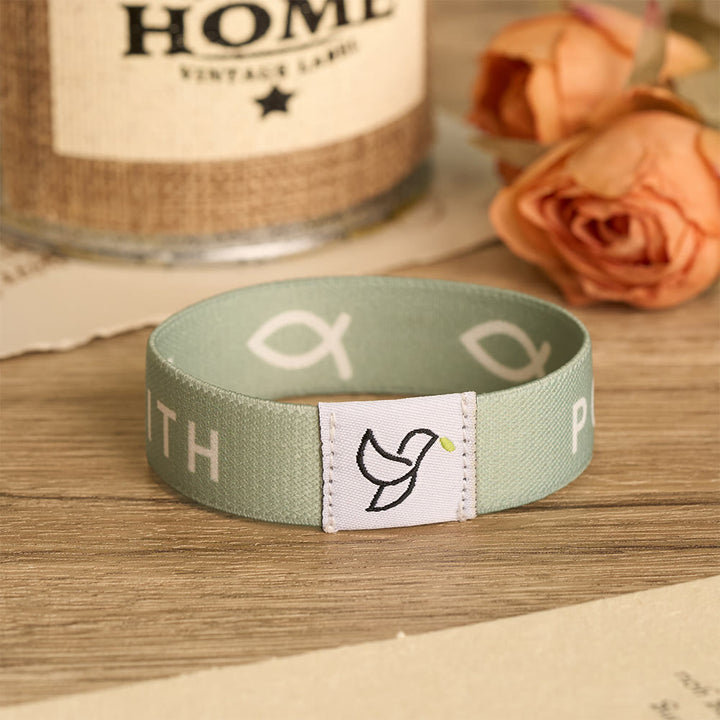 Christianartworkshop Tap-To-Read Scripture NFC Bracelet: Sacred Holy Dove Emblem Of Daily Devotional Reminder - Green - image 7