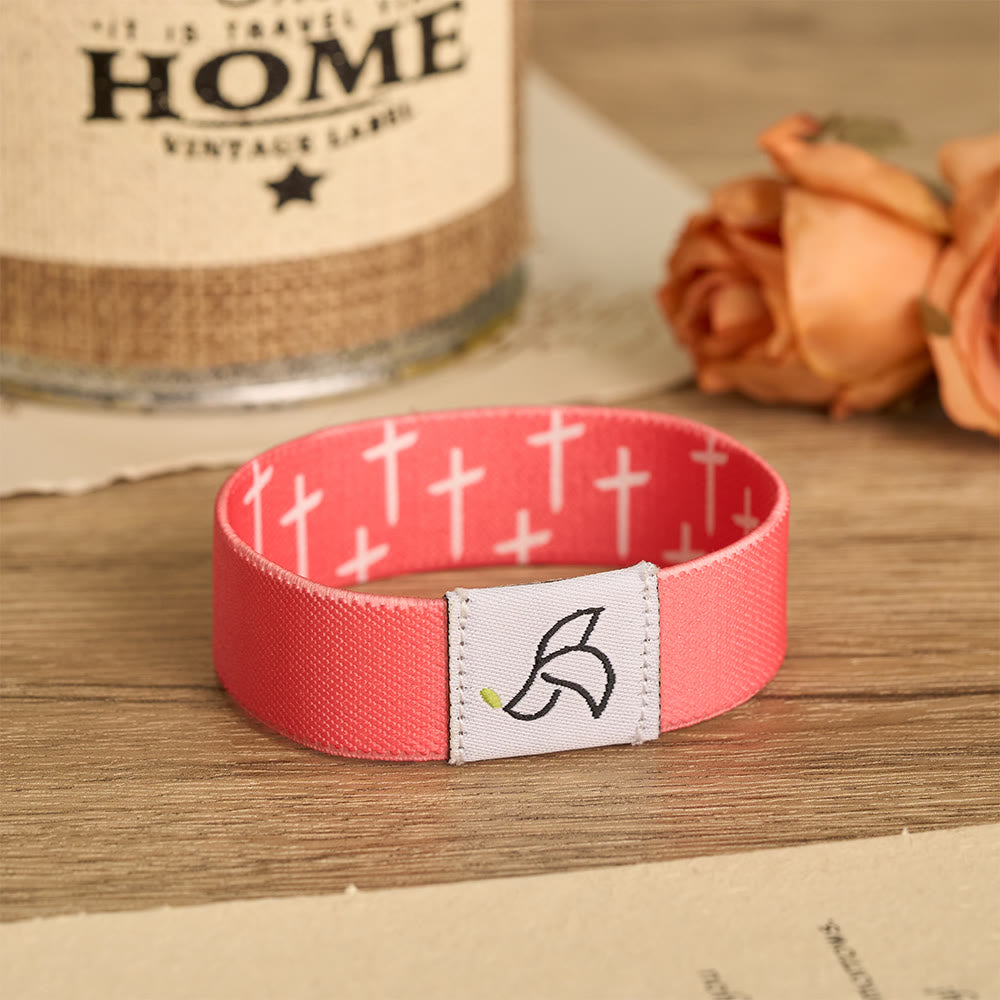 Christianartworkshop Tap-To-Read Scripture NFC Bracelet: Sacred Holy Dove Emblem Of Daily Devotional Reminder - Pink - image 5