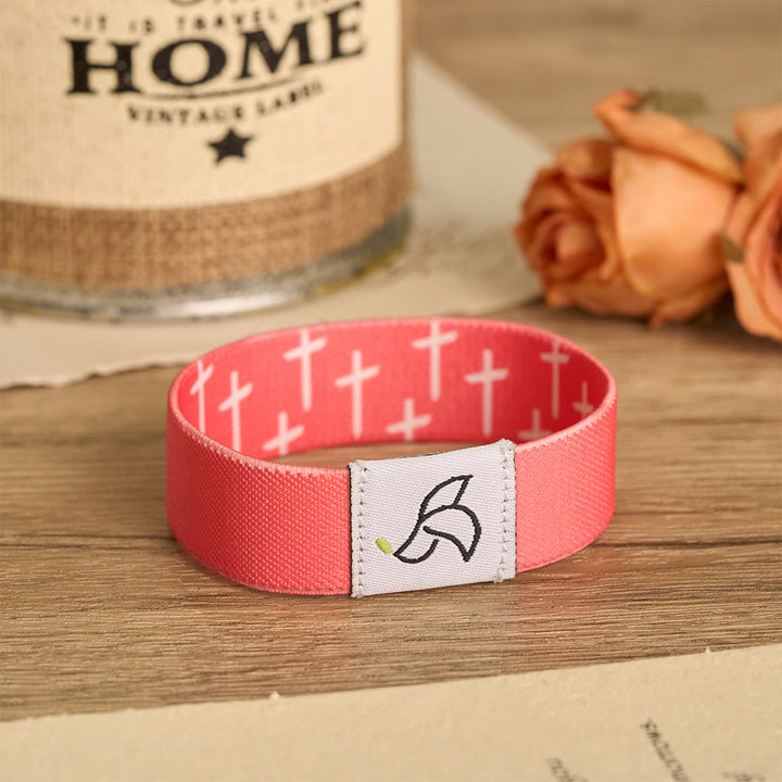 Christianartworkshop Tap-To-Read Scripture NFC Bracelet: Sacred Holy Dove Emblem Of Daily Devotional Reminder - Pink - image 5