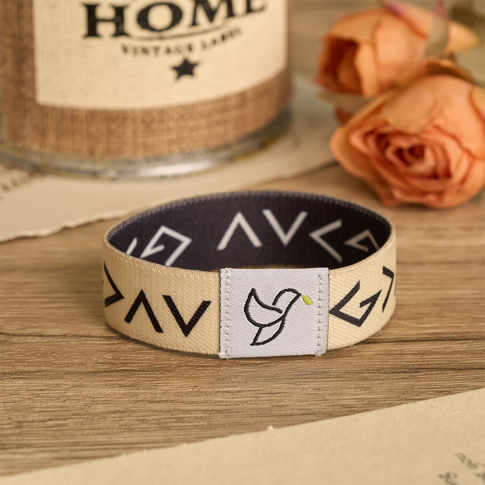 Christianartworkshop Tap-To-Read Scripture NFC Bracelet: Sacred Holy Dove Emblem Of Daily Devotional Reminder - Beige - image 3