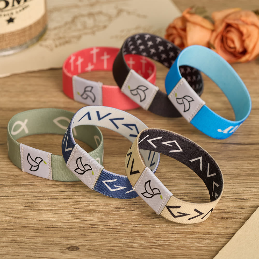 Christianartworkshop Tap-To-Read Scripture NFC Bracelet: Sacred Holy Dove Emblem Of Daily Devotional Reminder - image 0