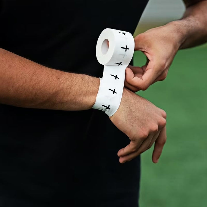 Christianartworkshop Bible Verse Athletic Tape: Cross Faith Wrist Support Sports Wrap - White - 1.5''* 275.59''/3.8cm*7m - image 0
