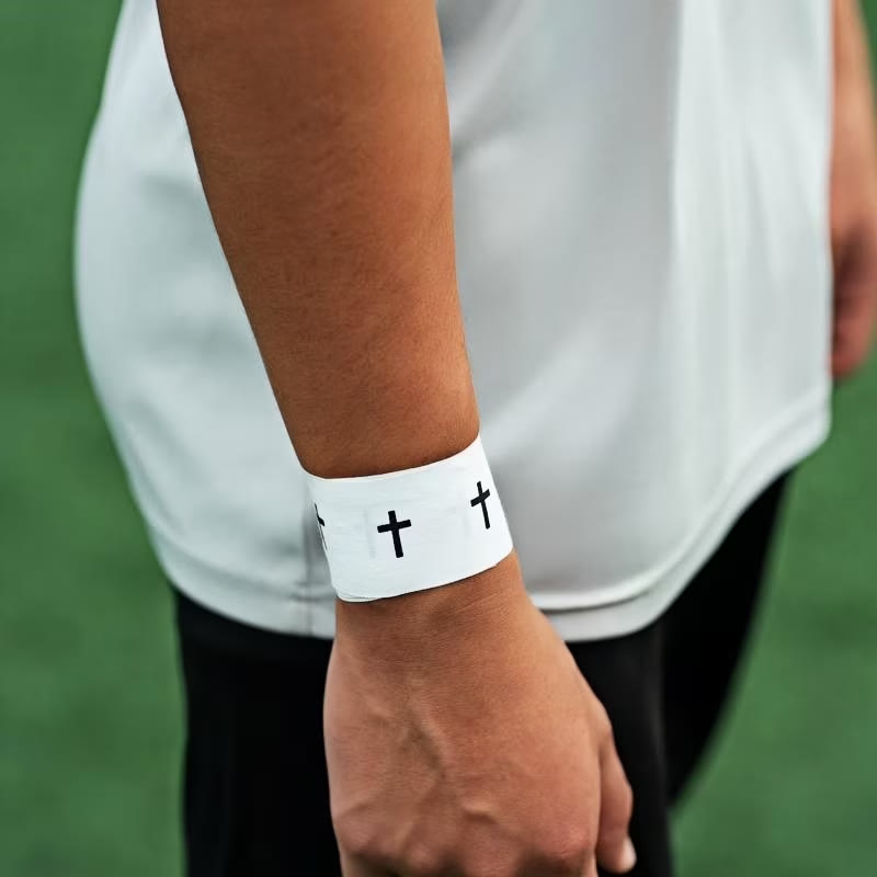 Christianartworkshop Bible Verse Athletic Tape: Cross Faith Wrist Support Sports Wrap - image 2