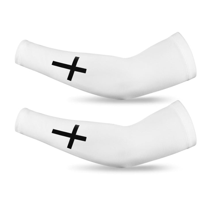 Christianartworkshop Cross Compression Arm Sleeves: Athletic Support & Injury Prevention - White - image 4