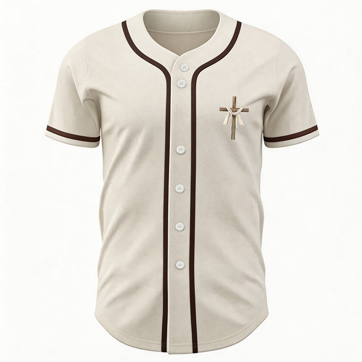 Christianartworkshop He Is Not Here He Is Risen Faith Unisex Baseball Jersey - image 6
