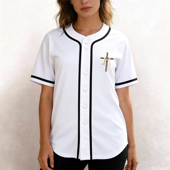 Christianartworkshop He Is Not Here He Is Risen Faith Unisex Baseball Jersey - image 11