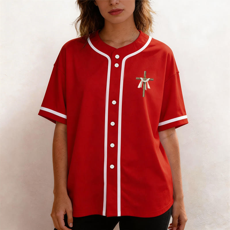 Christianartworkshop He Is Not Here He Is Risen Faith Unisex Baseball Jersey - image 25
