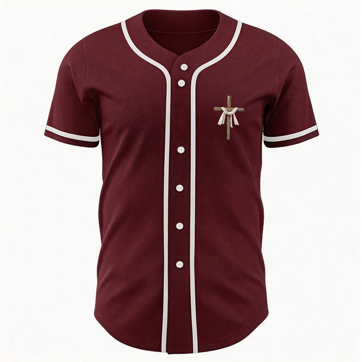 Christianartworkshop He Is Not Here He Is Risen Faith Unisex Baseball Jersey - image 34