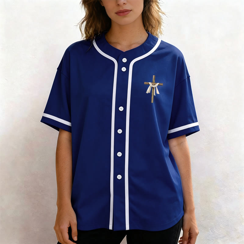 Christianartworkshop He Is Not Here He Is Risen Faith Unisex Baseball Jersey - image 53