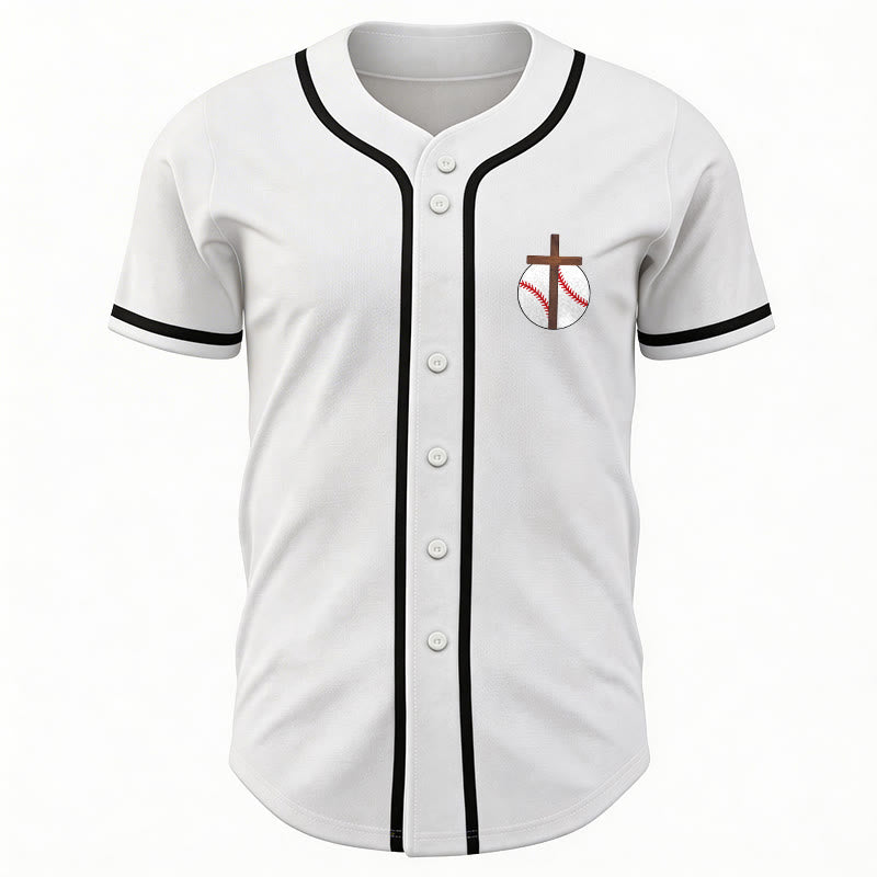 Christianartworkshop I Can Do All Things Through Christ Baseball Cross Unisex Baseball Jersey - image 13