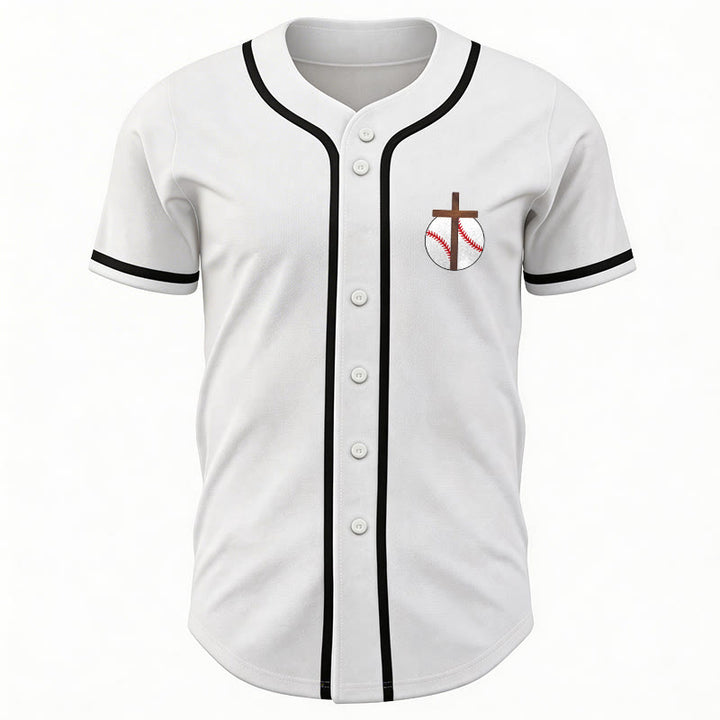 Christianartworkshop I Can Do All Things Through Christ Baseball Cross Unisex Baseball Jersey - image 13