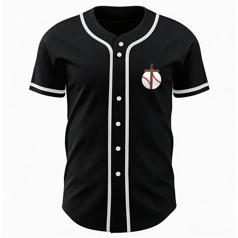 Christianartworkshop I Can Do All Things Through Christ Baseball Cross Unisex Baseball Jersey - image 20