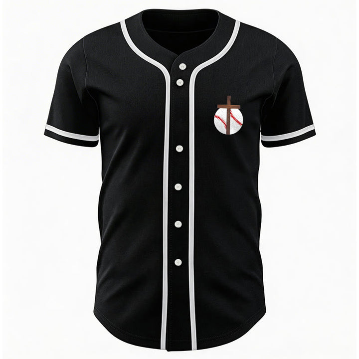Christianartworkshop I Can Do All Things Through Christ Baseball Cross Unisex Baseball Jersey - image 20