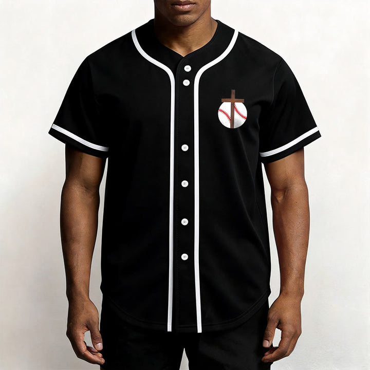 Christianartworkshop I Can Do All Things Through Christ Baseball Cross Unisex Baseball Jersey - image 16