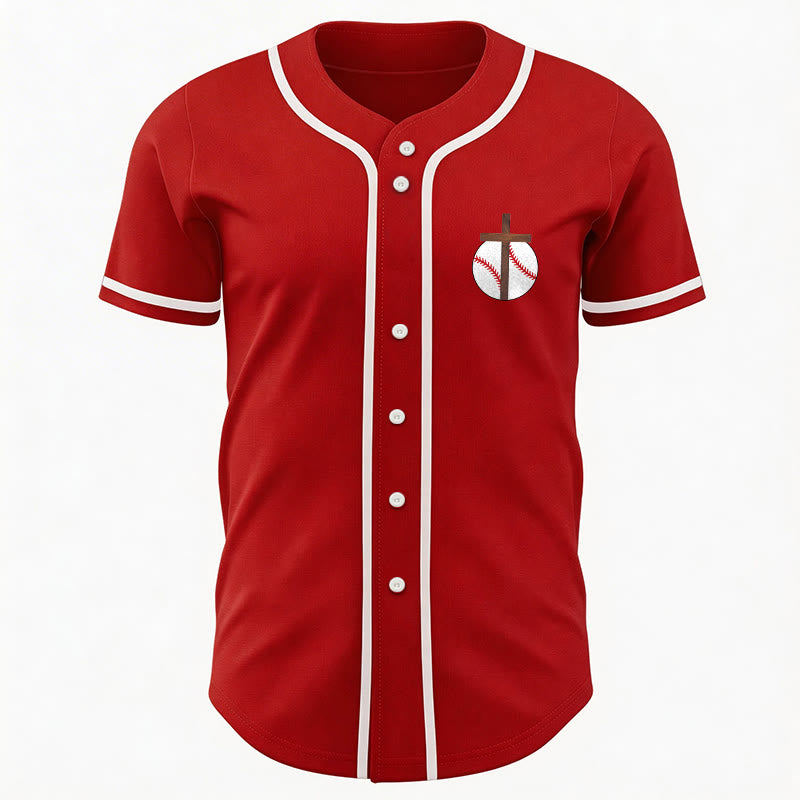 Christianartworkshop I Can Do All Things Through Christ Baseball Cross Unisex Baseball Jersey - image 27