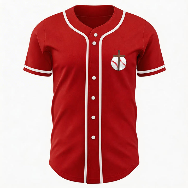 Christianartworkshop I Can Do All Things Through Christ Baseball Cross Unisex Baseball Jersey - image 27