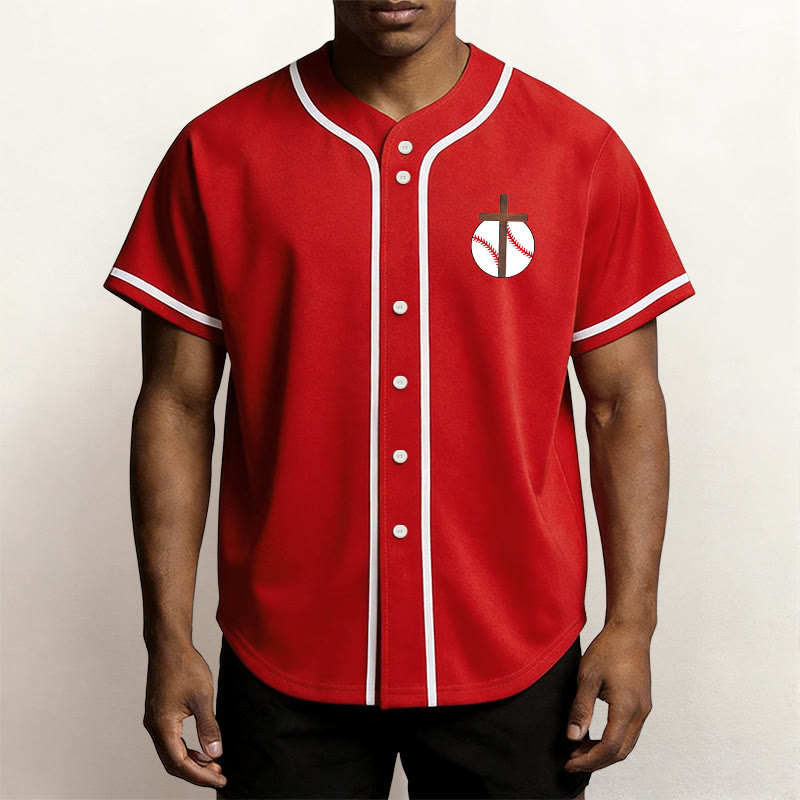Christianartworkshop I Can Do All Things Through Christ Baseball Cross Unisex Baseball Jersey - image 22