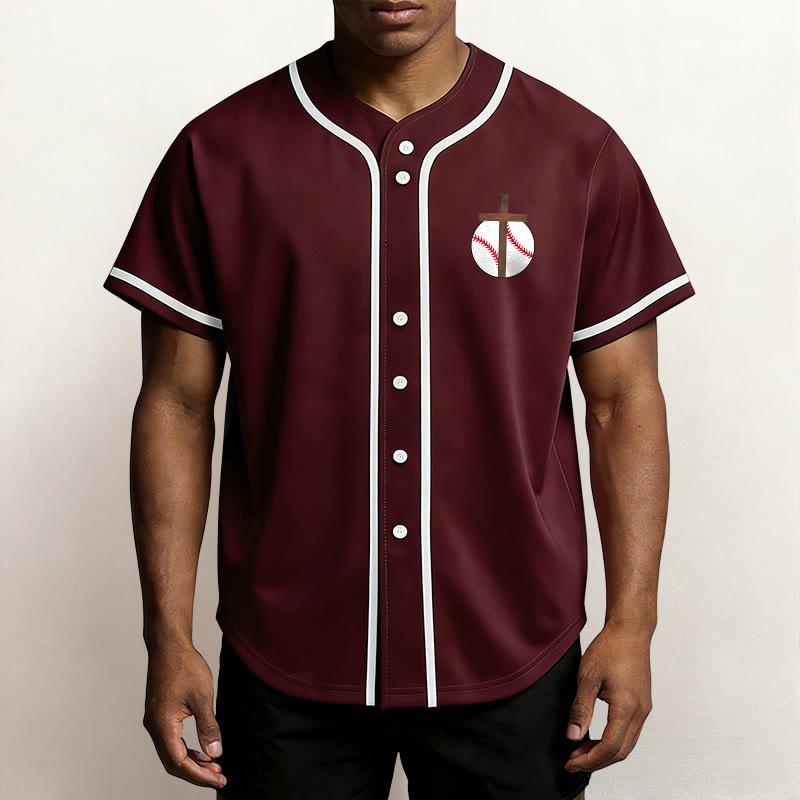 Christianartworkshop I Can Do All Things Through Christ Baseball Cross Unisex Baseball Jersey - image 30