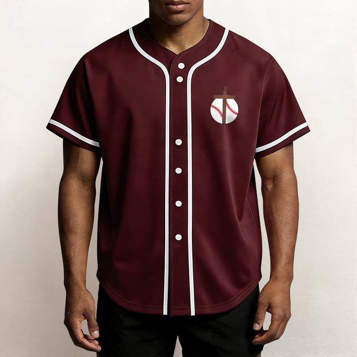 Christianartworkshop I Can Do All Things Through Christ Baseball Cross Unisex Baseball Jersey - image 30