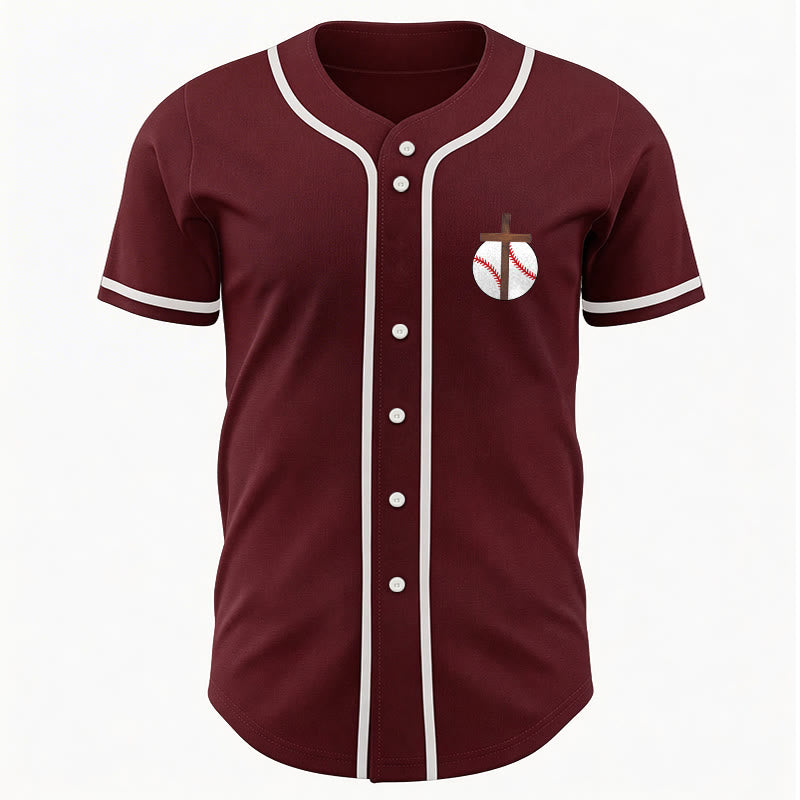 Christianartworkshop I Can Do All Things Through Christ Baseball Cross Unisex Baseball Jersey - image 34