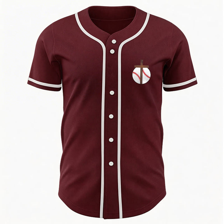 Christianartworkshop I Can Do All Things Through Christ Baseball Cross Unisex Baseball Jersey - image 34