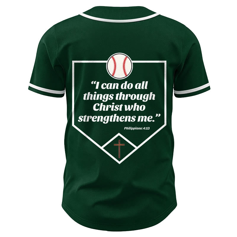 Christianartworkshop I Can Do All Things Through Christ Baseball Cross Unisex Baseball Jersey - image 40
