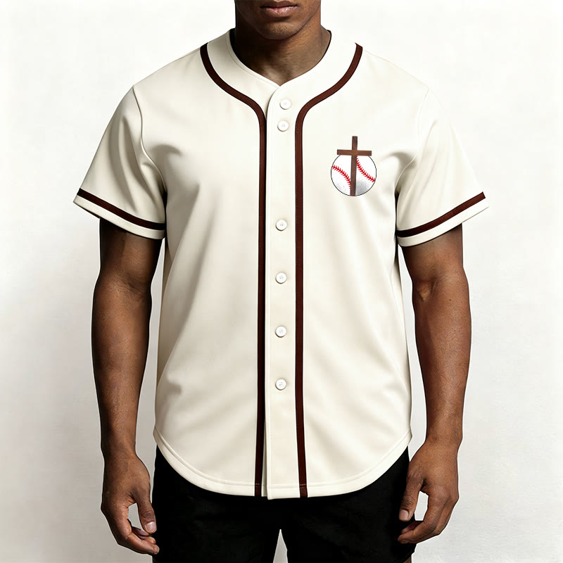Christianartworkshop I Can Do All Things Through Christ Baseball Cross Unisex Baseball Jersey - image 44