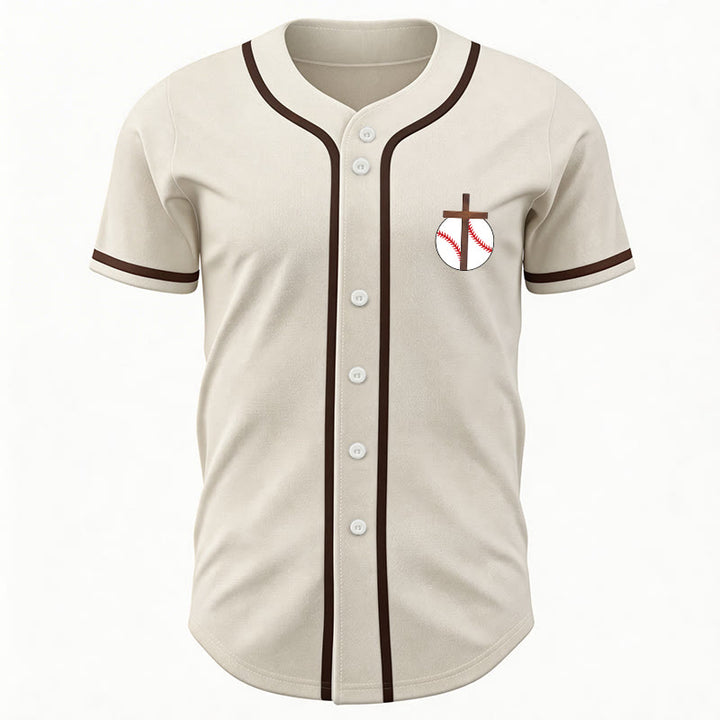 Christianartworkshop I Can Do All Things Through Christ Baseball Cross Unisex Baseball Jersey - image 48