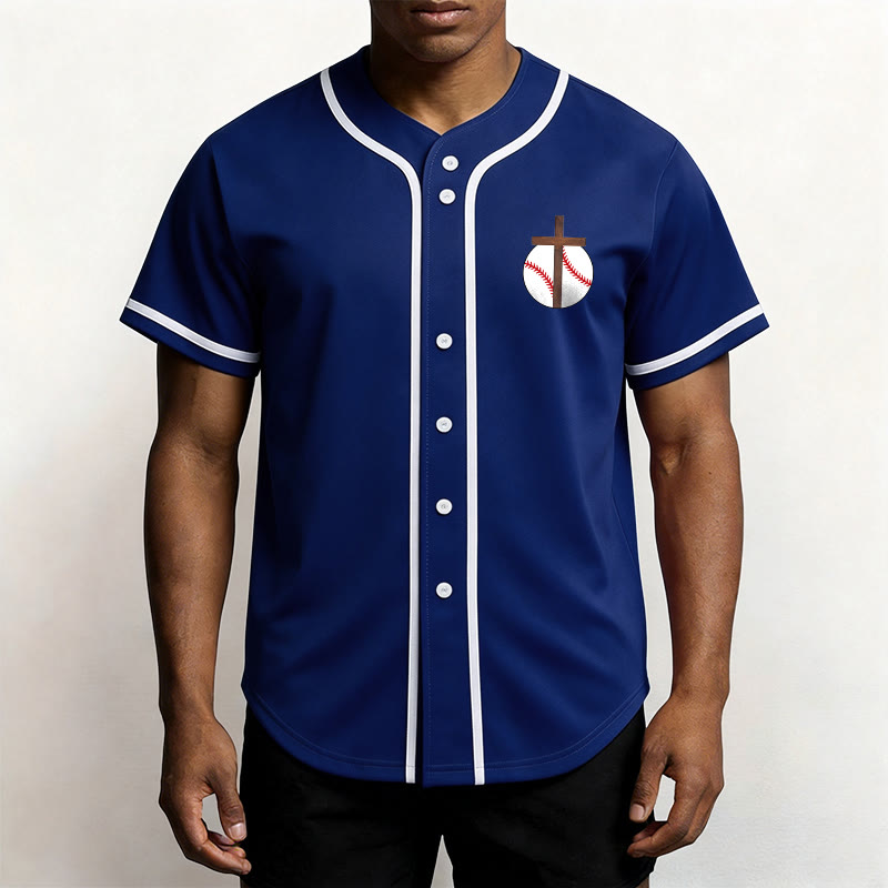Christianartworkshop I Can Do All Things Through Christ Baseball Cross Unisex Baseball Jersey - image 51