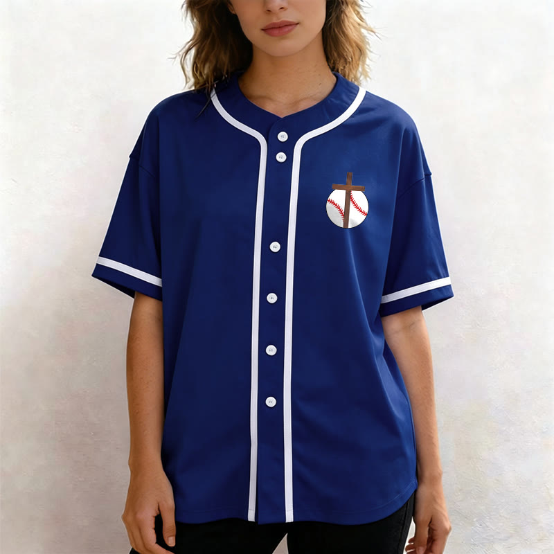 Christianartworkshop I Can Do All Things Through Christ Baseball Cross Unisex Baseball Jersey - image 53