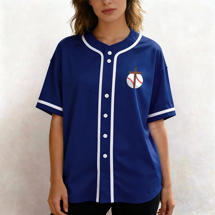 Christianartworkshop I Can Do All Things Through Christ Baseball Cross Unisex Baseball Jersey - image 53