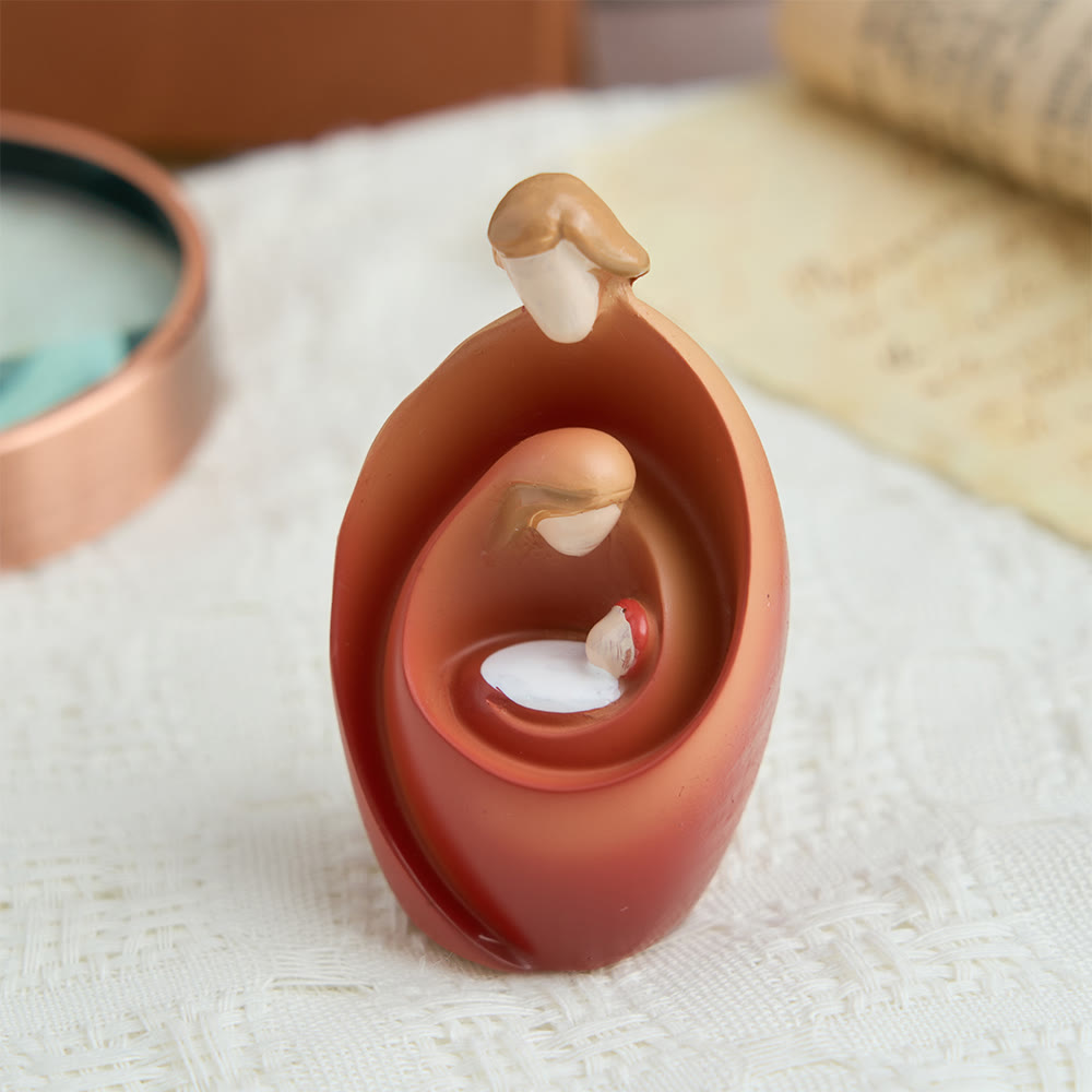 Christianartworkshop Minimalist Holy Family Nativity Desktop Ornament: Sacred Symbol Of Holy Love & Grace - Holy Family - image 0
