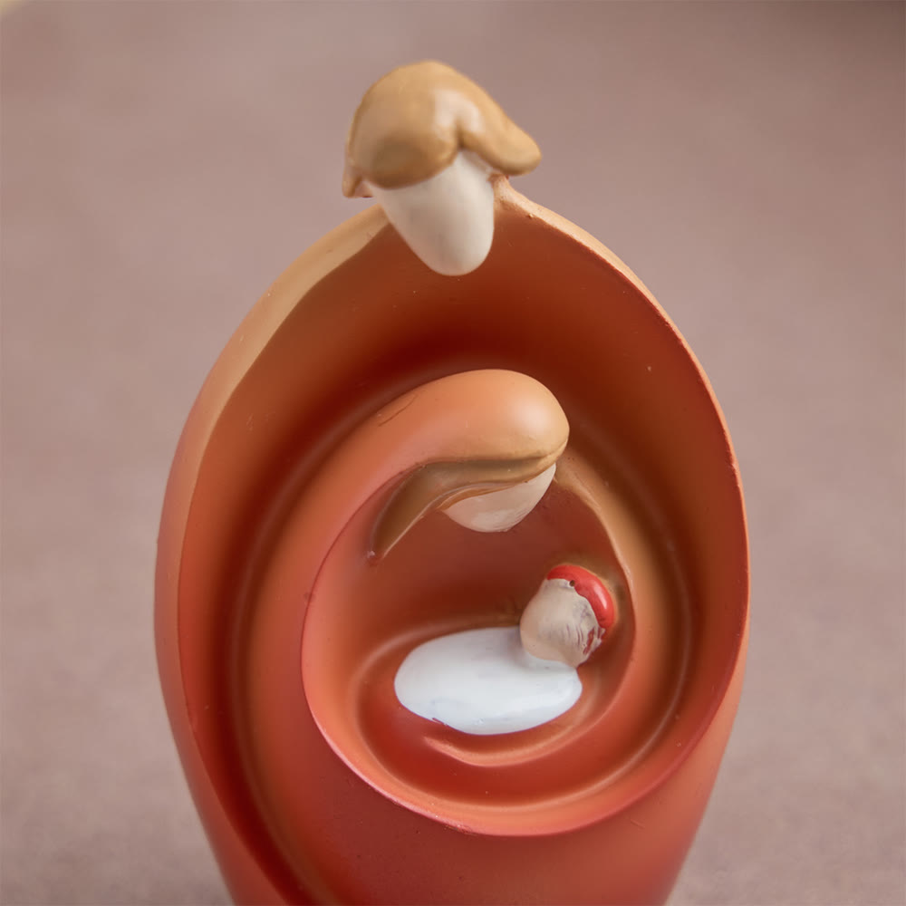 Christianartworkshop Minimalist Holy Family Nativity Desktop Ornament: Sacred Symbol Of Holy Love & Grace - image 1