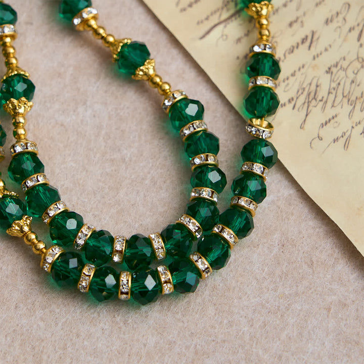 Christianartworkshop Emerald Green Faceted Glass Rosary with Luxurious Our Lady Cross - image 7