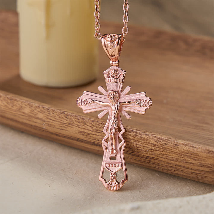Christianartworkshop Christian Cross Necklace: Sacrificial Story & Timeless Adornment - Rosegold - 70cm - image 5
