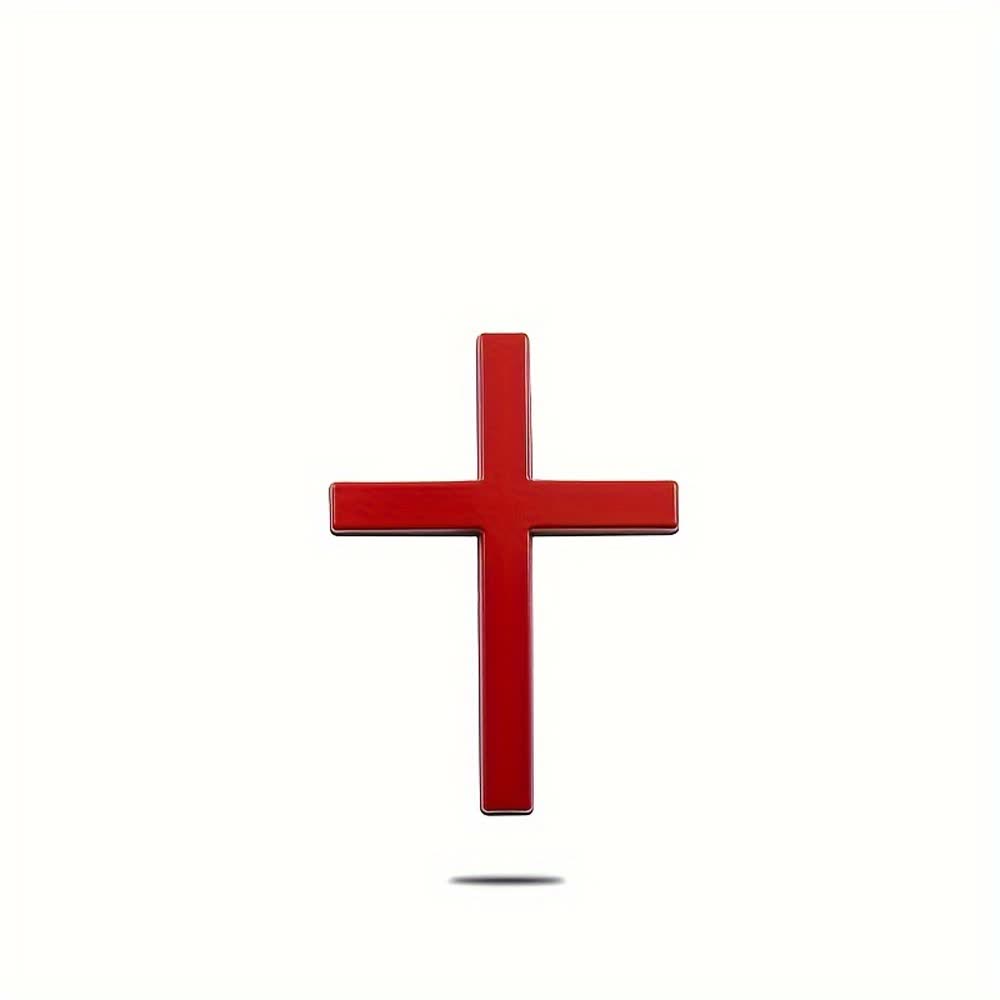 FREE Today: Durable Metal Cross Car Decal: Remind of His Quiet Guidance on the Road - Red (Set of 4) - image 12