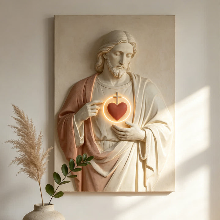 Christianartworkshop Christian Artwork Gentle Sacred Heart Art Prints: Devotional Grace for Faith - Filled Nooks - image 1