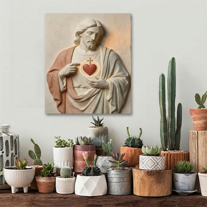 Christianartworkshop Christian Artwork Gentle Sacred Heart Art Prints: Devotional Grace for Faith - Filled Nooks - image 3
