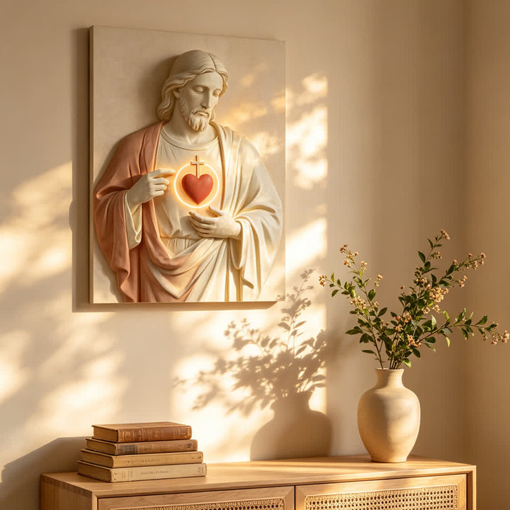 Christianartworkshop Christian Artwork Gentle Sacred Heart Art Prints: Devotional Grace for Faith - Filled Nooks - image 2